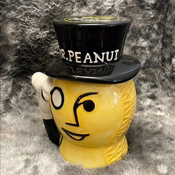 Mr. Peanut Ceramic Cookie Jar - Yellow & Black - Picture 5 of 16
